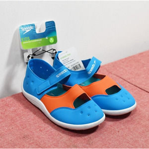 Speedo Toddler Hybrid Kids Water Swim Shoes- Aqua Blue Medium 7-8